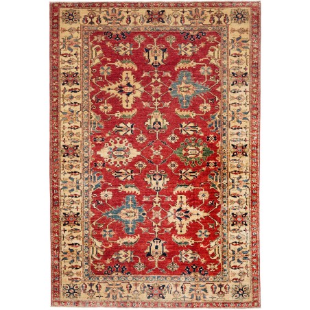 Tappeto Kazak Fine Pakistan rosso giallo 204x299