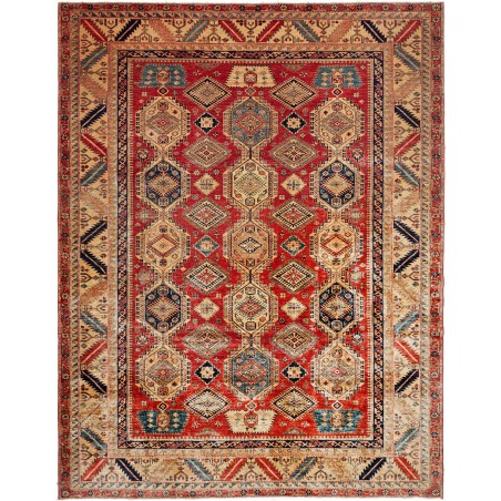 Tappeto Kazak Fine Pakistan arancione blu 275x352