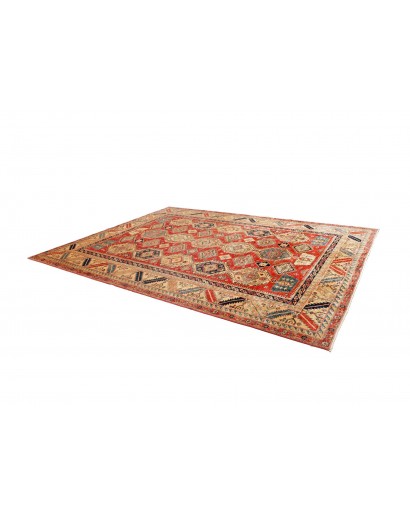 Tappeto Kazak Fine Pakistan arancione blu 275x352