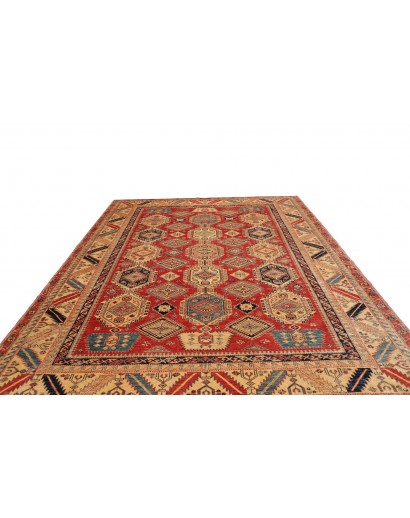 Tappeto Kazak Fine Pakistan arancione blu 275x352