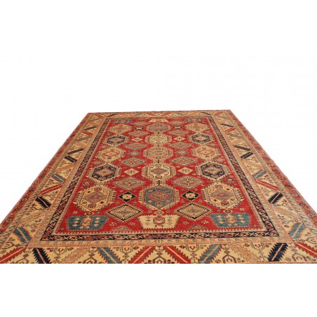 Tappeto Kazak Fine Pakistan arancione blu 275x352