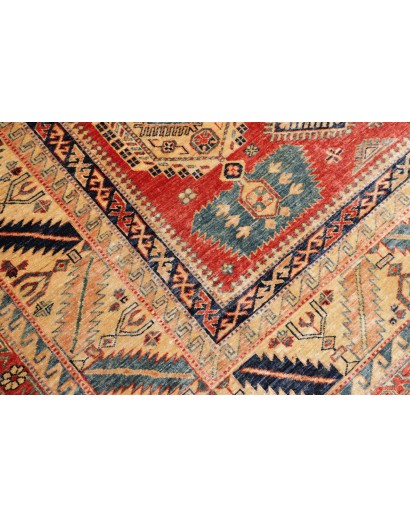 Tappeto Kazak Fine Pakistan arancione blu 275x352