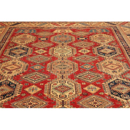 Tappeto Kazak Fine Pakistan arancione blu 275x352