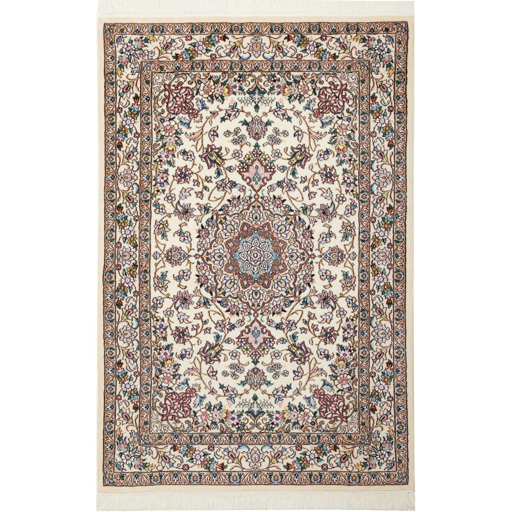 Tappeto Nain 9La Persia bianco verde 102x152 Tappeto Nain 9La Persia bianco verde 102x152