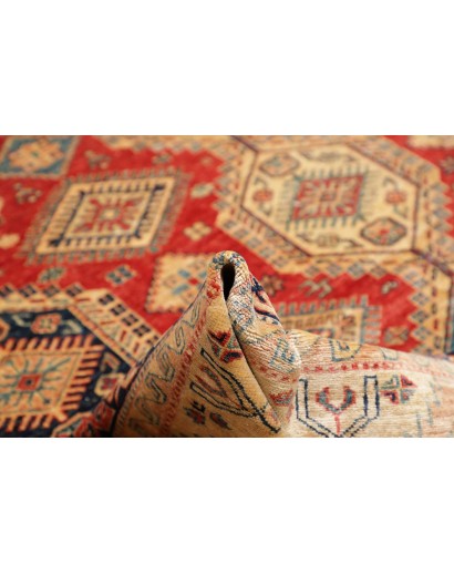 Tappeto Kazak Fine Pakistan arancione blu 275x352