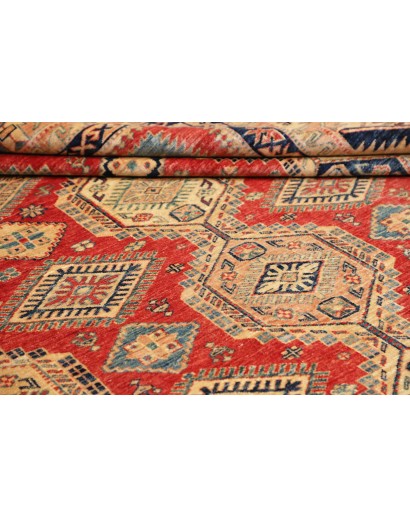 Tappeto Kazak Fine Pakistan arancione blu 275x352