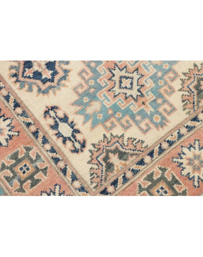 Tappeto Kazak Afghanistan beige azzurro 87x136