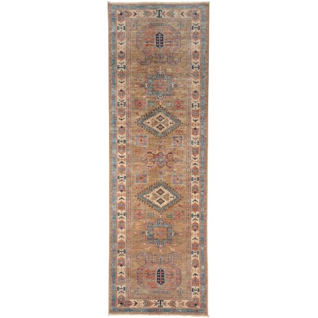 Tappeto Kazak Fine Pakistan marrone grigio 76x249