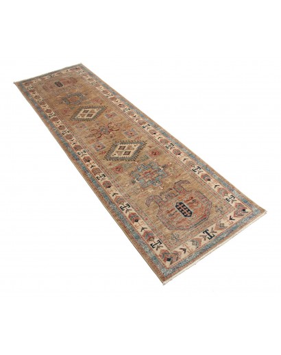 Tappeto Kazak Fine Pakistan marrone grigio 76x249