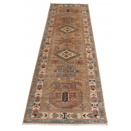 Tappeto Kazak Fine Pakistan marrone grigio 76x249