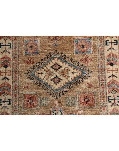 Tappeto Kazak Fine Pakistan marrone grigio 76x249