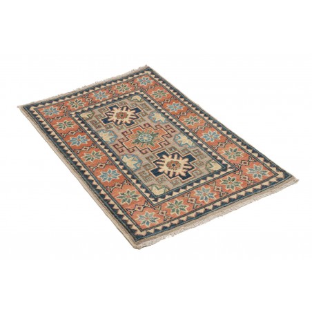 Tappeto Kazak Afghanistan marrone grigio 62x94