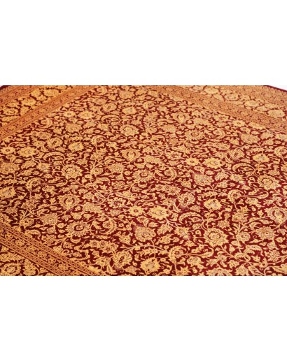 Tappeto Ghom seta Persia marrone 162x240