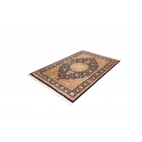 Tappeto Ghom seta Persia marrone bianco 136x192