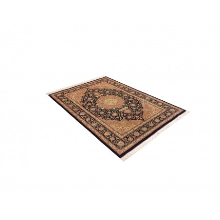 Tappeto Ghom seta Persia marrone bianco 136x192