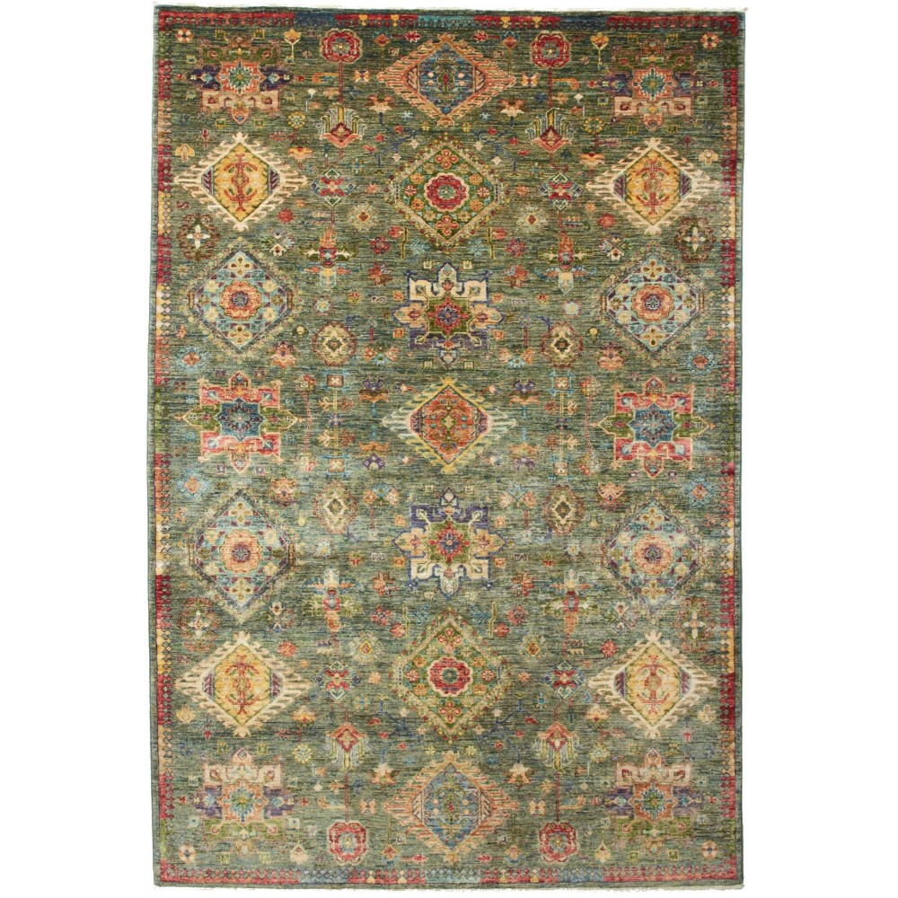 Tappeto Tribal Pakistan bianco azzurro 163x245 Tappeto Tribal Pakistan bianco azzurro 163x245