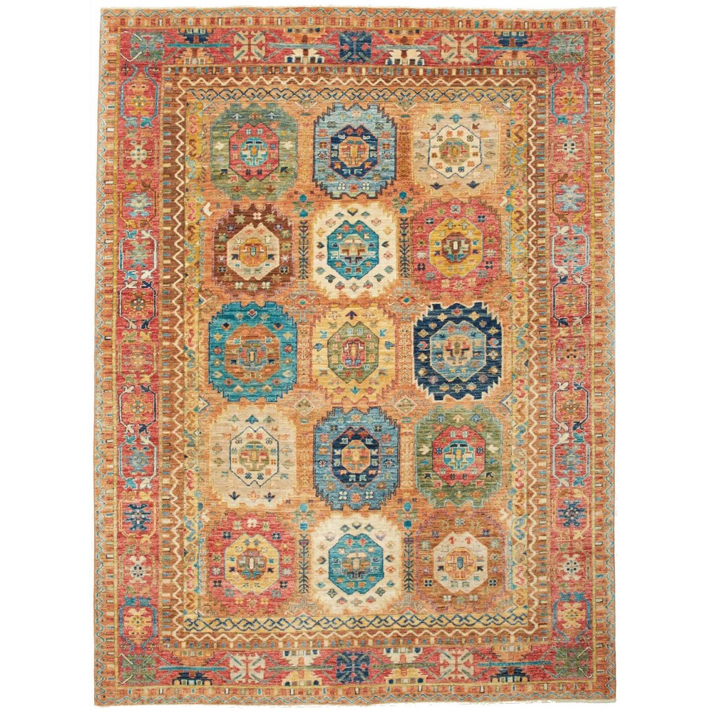 Tappeto Tribal Pakistan marrone arancione 172x233 Tappeto Tribal Pakistan marrone arancione 172x233