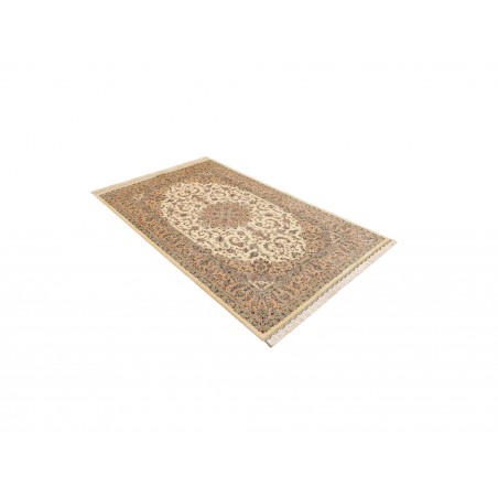 Tappeto Ghom seta Persia giallo 126x198