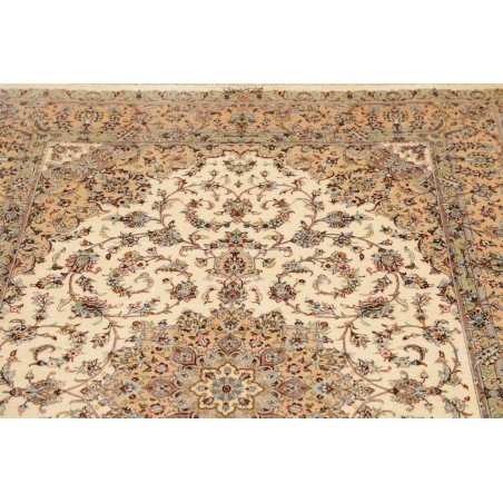 Tappeto Ghom seta Persia giallo 126x198