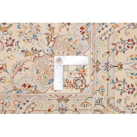 Tappeto Ghom seta Persia giallo 126x198