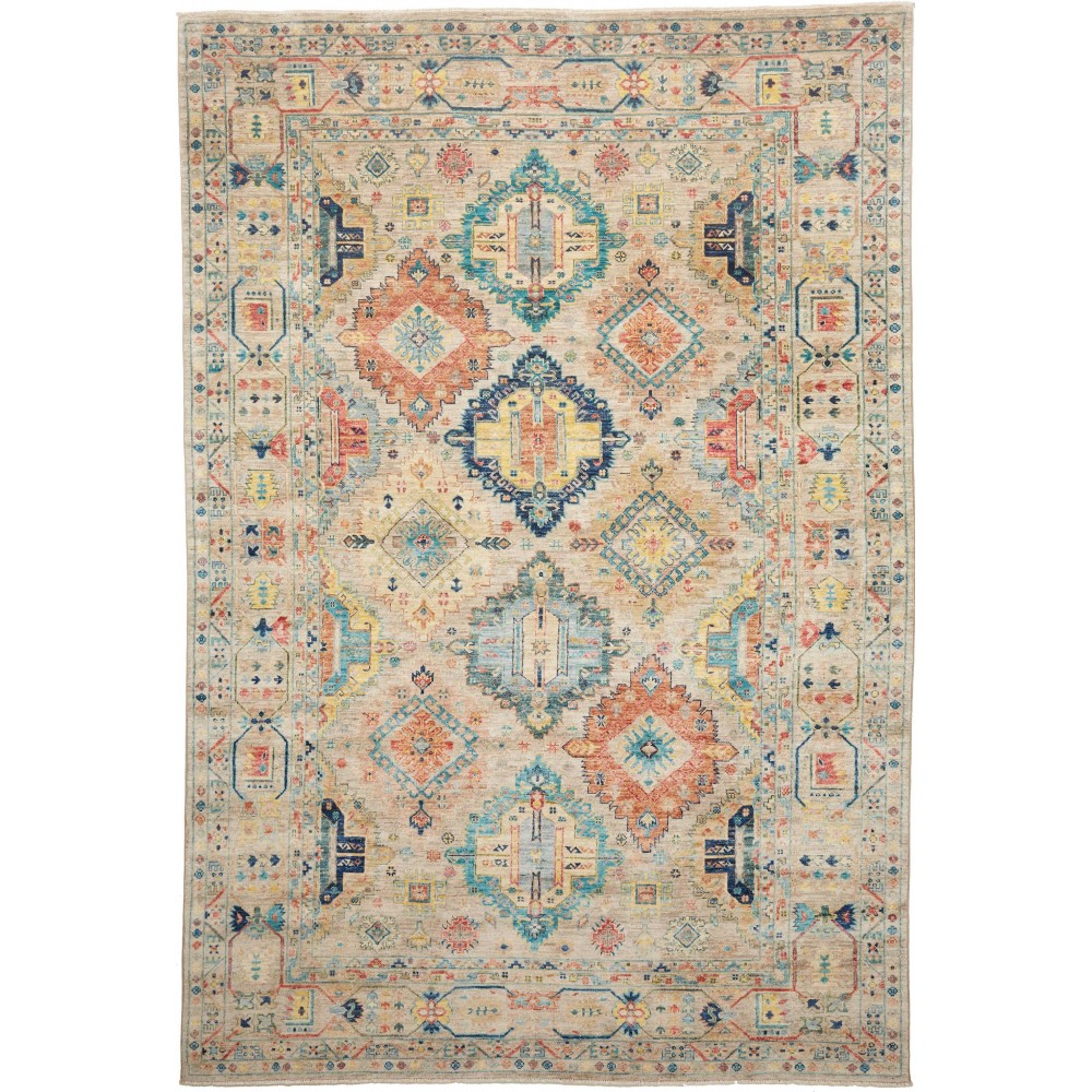 Tappeto Tribal Pakistan marrone grigio 201x296