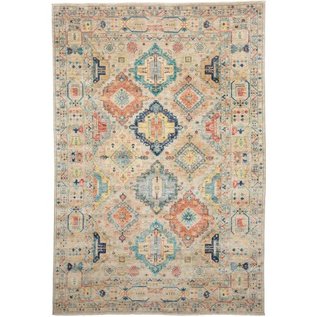 Tappeto Tribal Pakistan marrone grigio 201x296