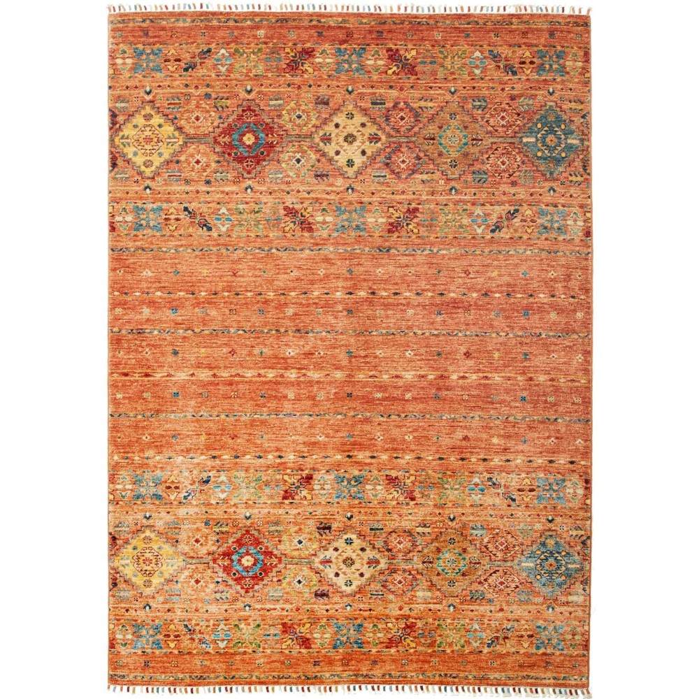 Tappeto Rubin Pakistan arancione grigio 151x207 Tappeto Rubin Pakistan arancione grigio 151x207