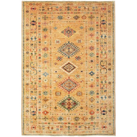 Tappeto Kazak Fine Pakistan marrone verde 147x214