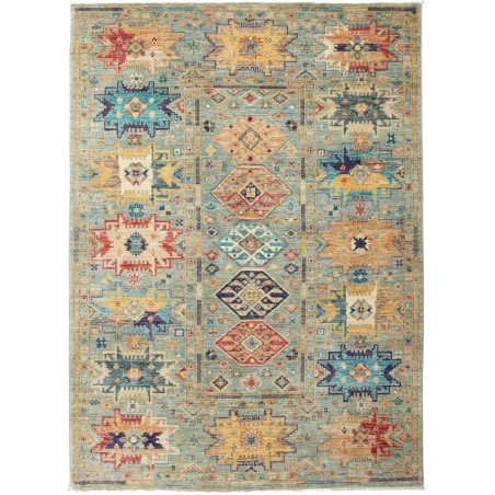 Tappeto Tribal Pakistan marrone azzurro 149x206