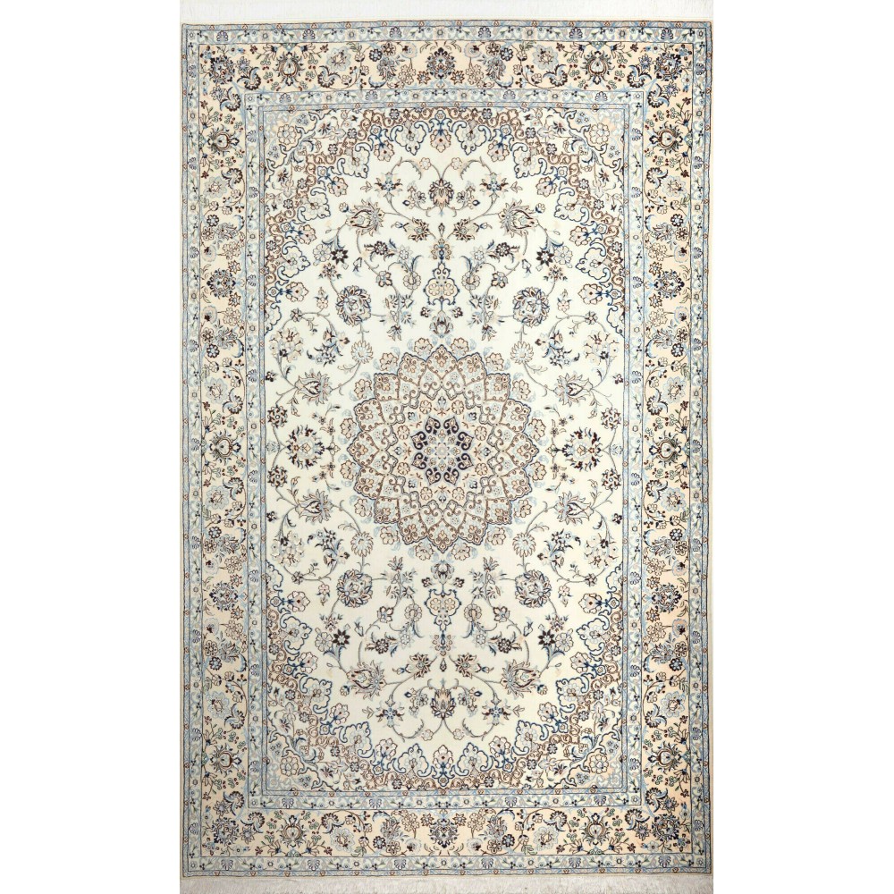 Tappeto Nain 9La Persia bianco grigio 205x325 Tappeto Nain 9La Persia bianco grigio 205x325
