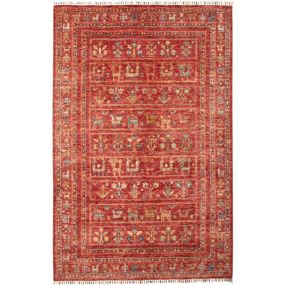 Tappeto Rubin Pakistan marrone arancione 142x216 Tappeto Rubin Pakistan marrone arancione 142x216