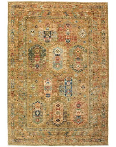 Tappeto Tribal Pakistan arancione grigio 169x240
