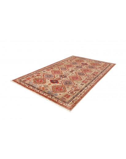 Tappeto Kazak Fine Pakistan marrone grigio 178x262