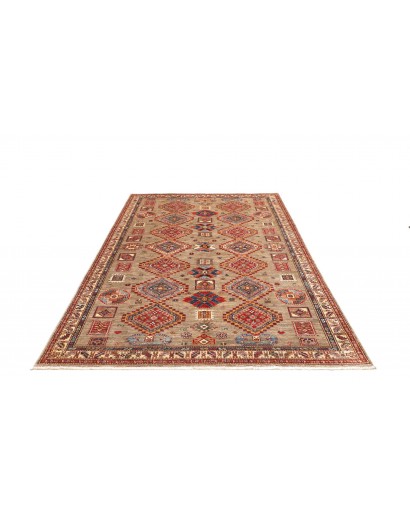 Tappeto Kazak Fine Pakistan marrone grigio 178x262