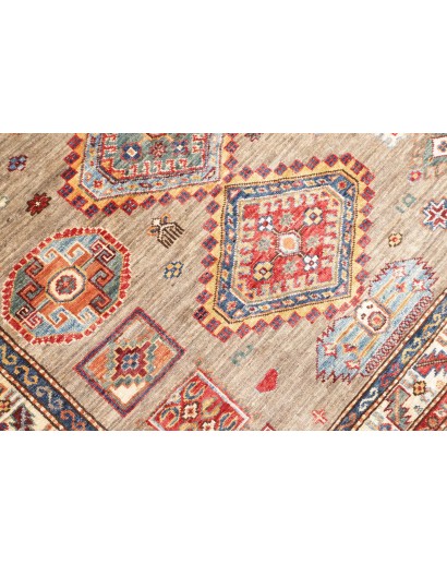 Tappeto Kazak Fine Pakistan marrone grigio 178x262