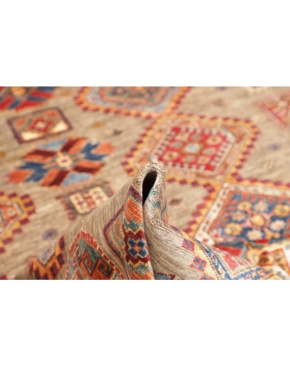 Tappeto Kazak Fine Pakistan marrone grigio 178x262