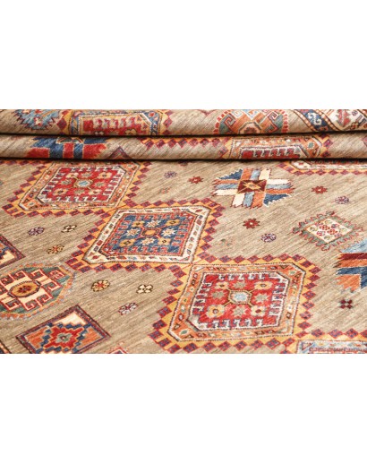 Tappeto Kazak Fine Pakistan marrone grigio 178x262