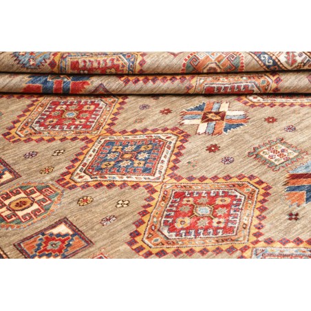 Tappeto Kazak Fine Pakistan marrone grigio 178x262