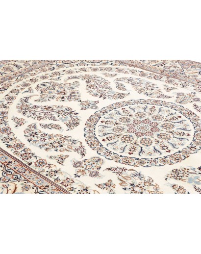 Tappeto Nain 9La Persia bianco azzurro 206x308