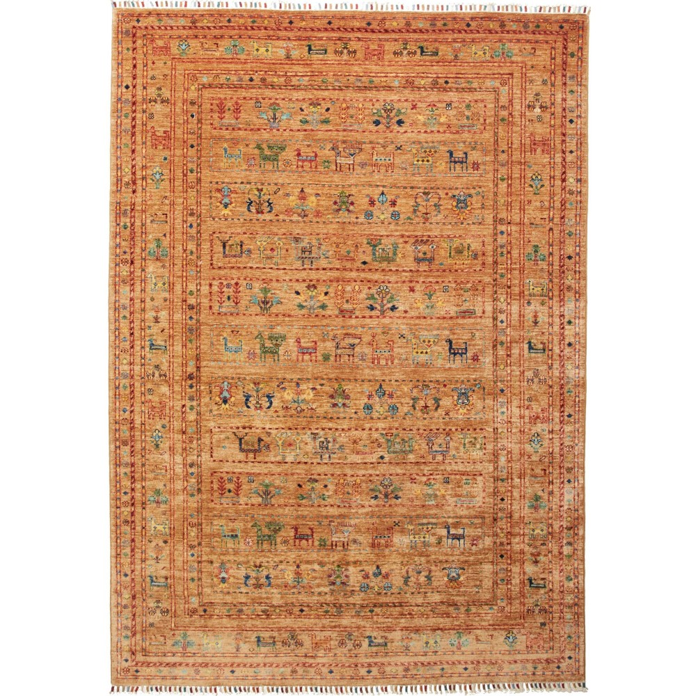 Tappeto Rubin Pakistan arancione marrone 168x238 Tappeto Rubin Pakistan arancione marrone 168x238