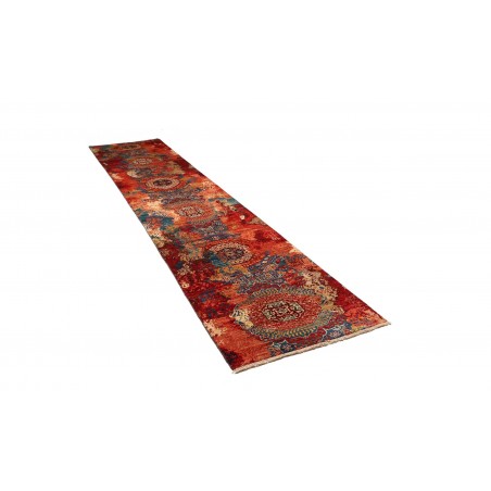 Tappeto Mona Pakistan rosso grigio 72x358