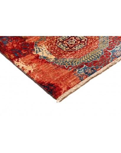 Tappeto Mona Pakistan rosso grigio 72x358