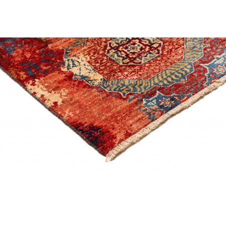 Tappeto Mona Pakistan rosso grigio 72x358