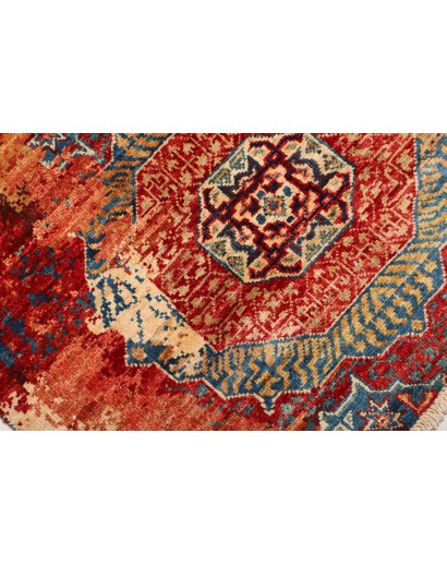 Tappeto Mona Pakistan rosso grigio 72x358