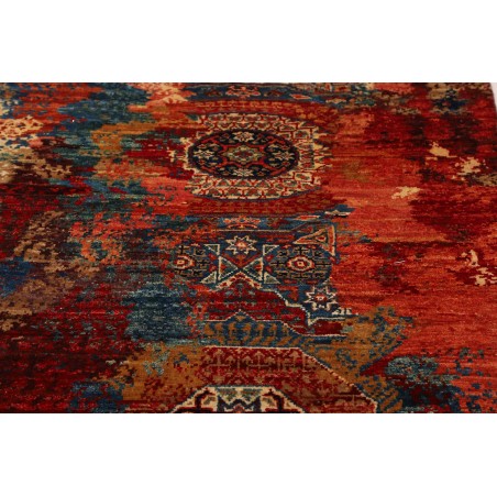 Tappeto Mona Pakistan rosso grigio 72x358