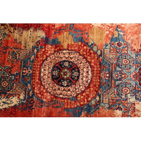 Tappeto Mona Pakistan rosso grigio 72x358