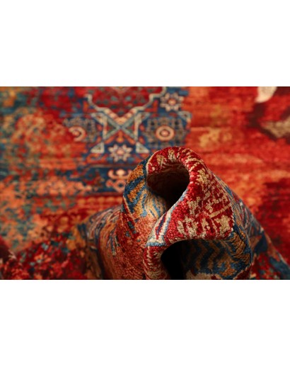 Tappeto Mona Pakistan rosso grigio 72x358