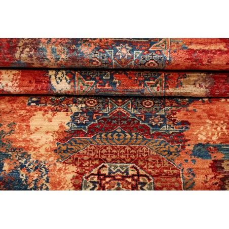 Tappeto Mona Pakistan rosso grigio 72x358