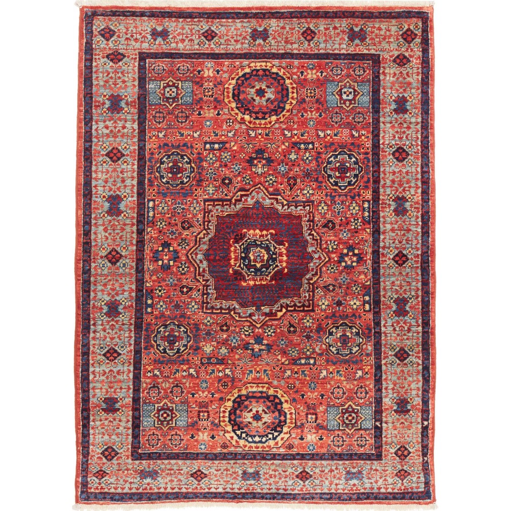 Tappeto Mamlouk Pakistan rosso grigio 84x120