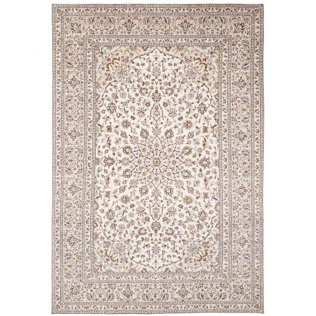 Tappeto Kashan Persia bianco grigio 240x355
